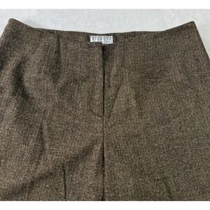 Talbots Dress Pants Womens Petite 10 Wool Silk Herringbone Made in Italy Stretch
